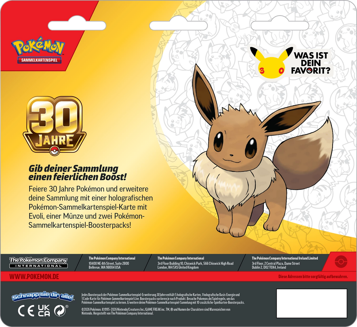 POKÉMON 2-PACK BLISTER 30TH CELEBRATIONS -DE-