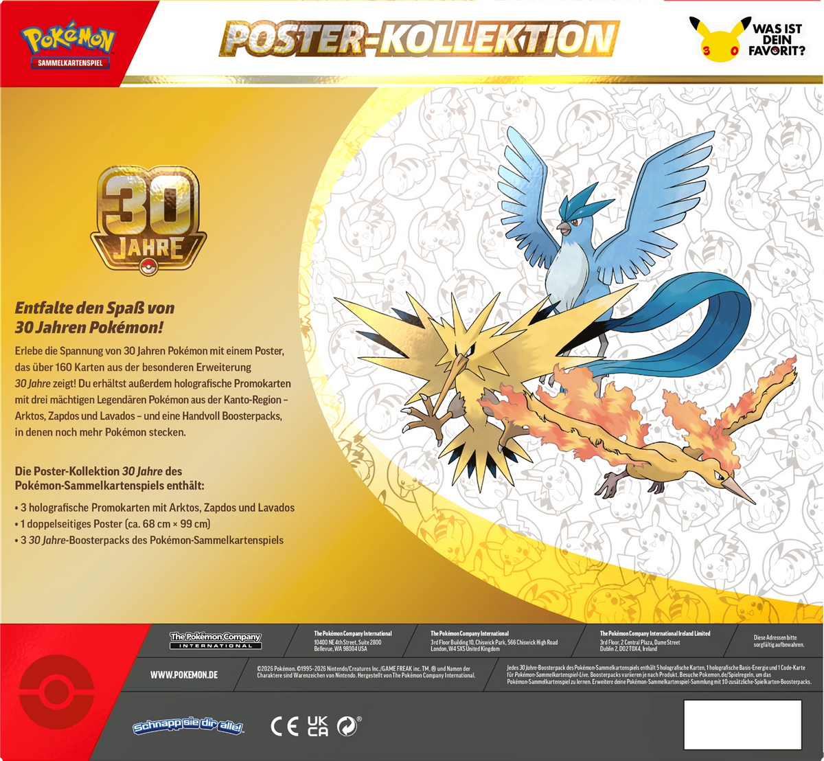 POKÉMON POSTER COLLECTION 30 CELEBRATIONS -DE-