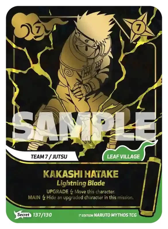 NARUTO MYTHOS TCG KONOHA SHIDO FIRST SET 1st EDITION BOOSTER DISPLAY