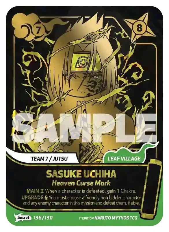 NARUTO MYTHOS TCG KONOHA SHIDO FIRST SET 1st EDITION BOOSTER DISPLAY