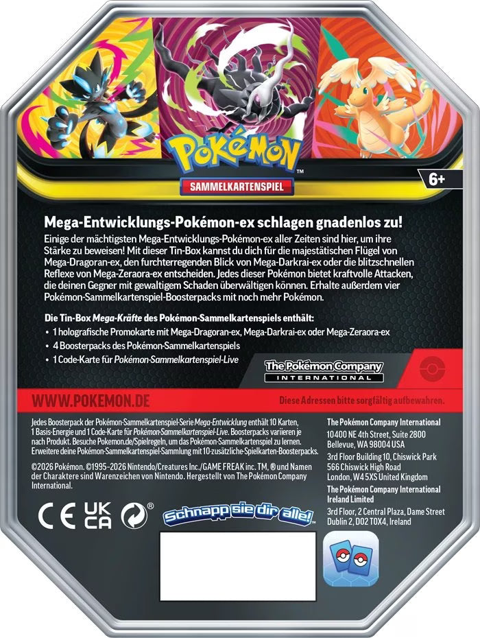 POKÉMON TIN BOX: MEGA KRÄFTE EX -DE-