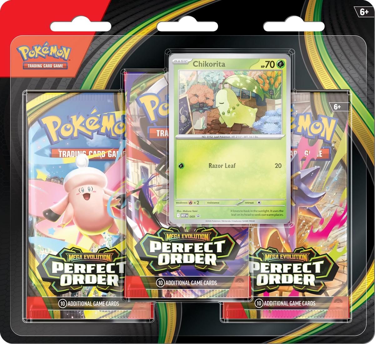 POKÉMON THREE PACK BLISTER MEGA EVOLUTION: PERFECT ORDER -EN-