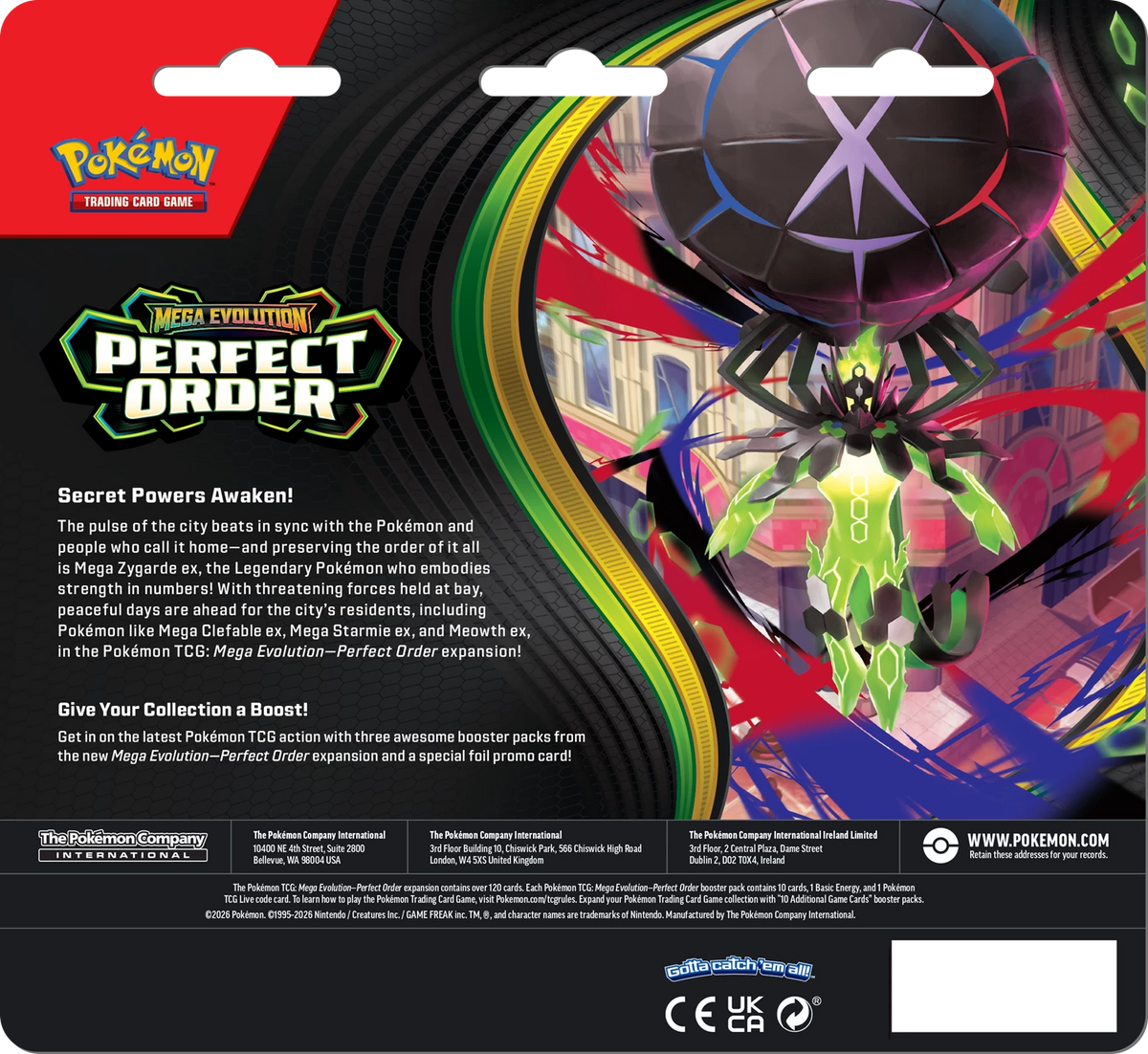 POKÉMON THREE PACK BLISTER MEGA EVOLUTION: PERFECT ORDER -EN-