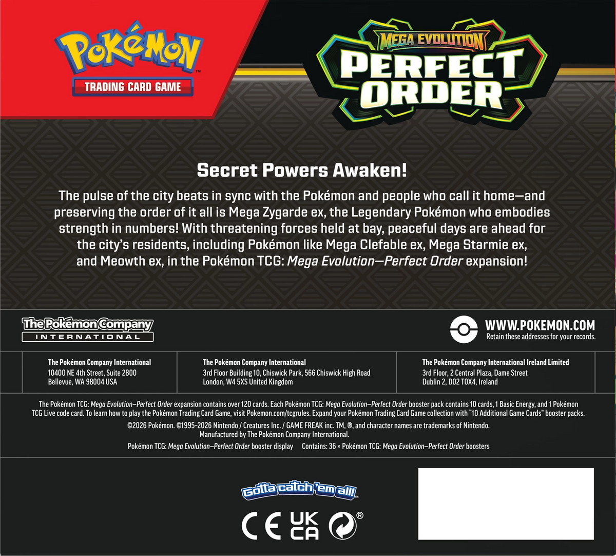 POKÉMON DISPLAY: MEGA EVOLUTION PERFECT ORDER -DE-