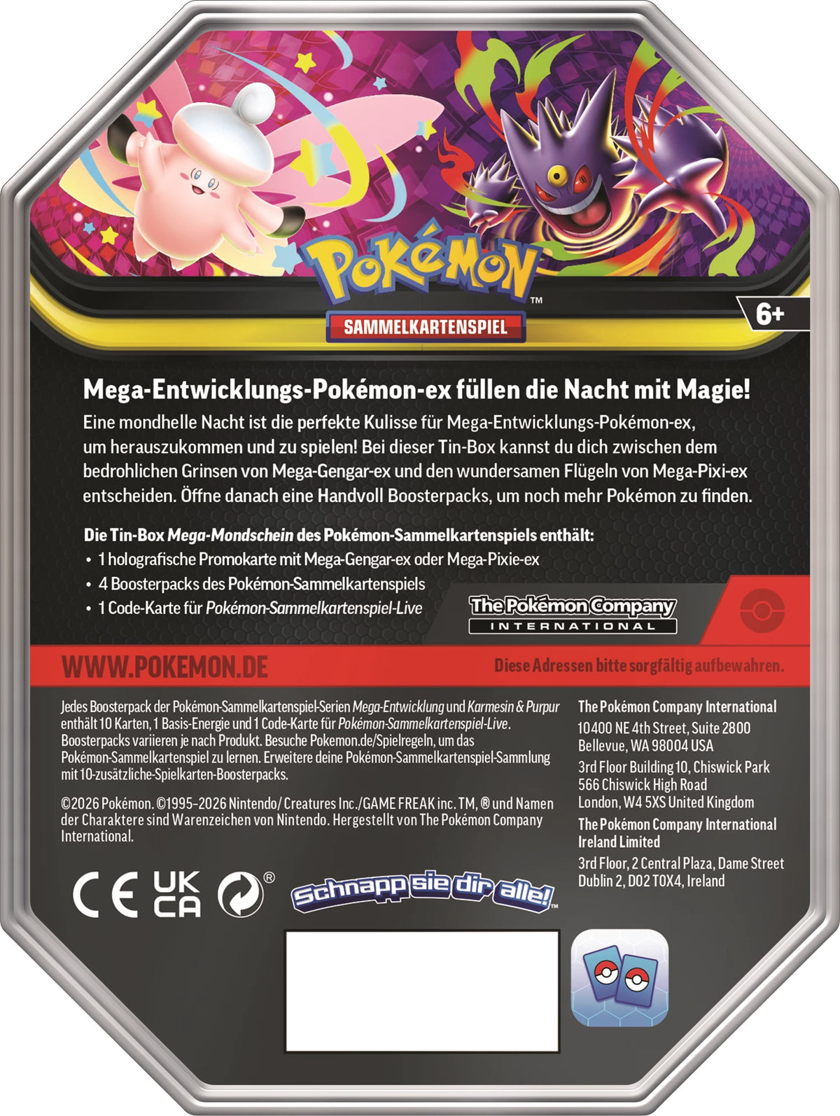 POKÉMON TIN BOX: MEGA MONDSCHEIN EX -DE-