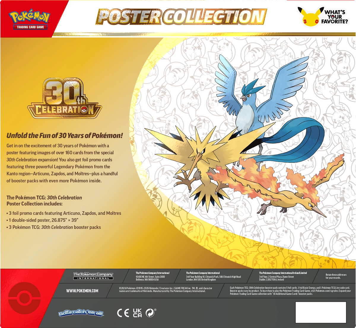 POKÉMON POSTER COLLECTION 30 CELEBRATIONS -EN-