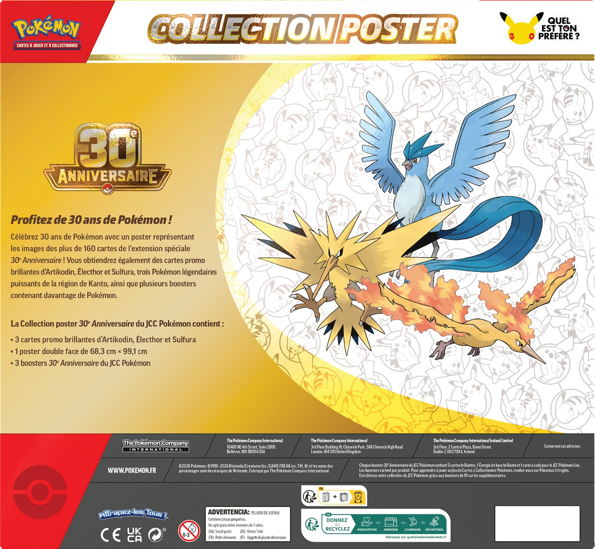 POKÉMON POSTER COLLECTION 30 CELEBRATIONS -FR-