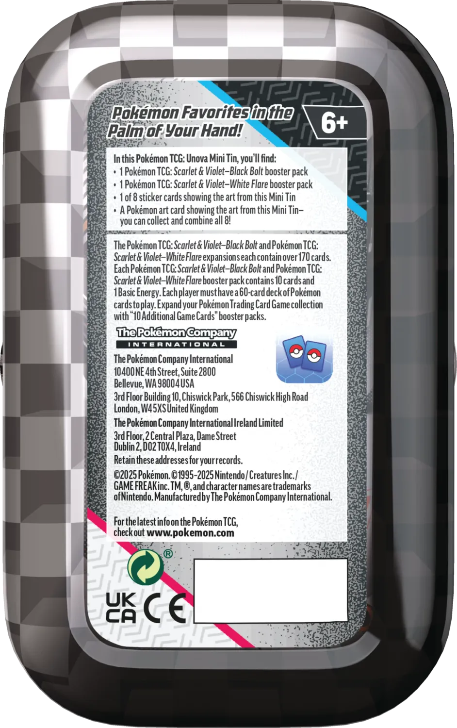 POKÉMON MINI TIN BOX: BLACK BOLT AND WHITE FLARE -FR-