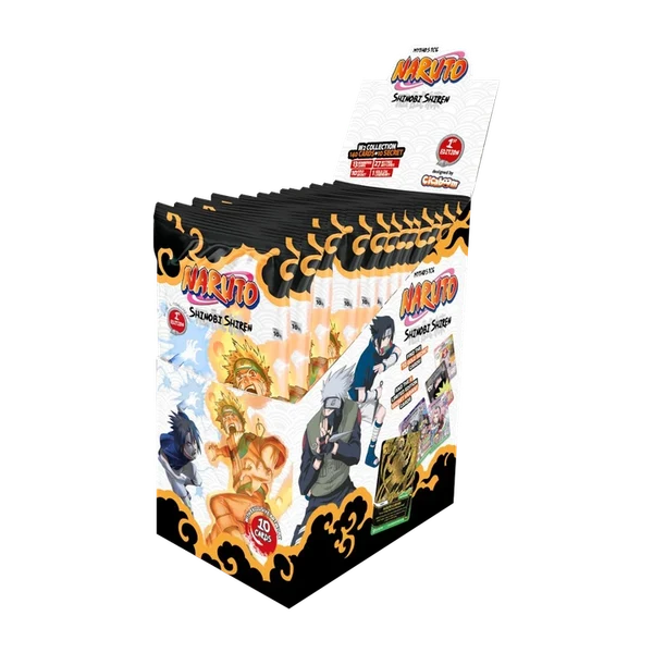 NARUTO MYTHOS TCG SHINOBI SHIREN "FIRST EDITION" BOOSTER DISPLAY