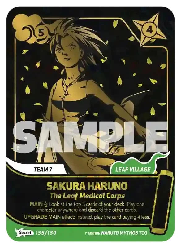 NARUTO MYTHOS TCG KONOHA SHIDO FIRST SET 1st EDITION BOOSTER DISPLAY